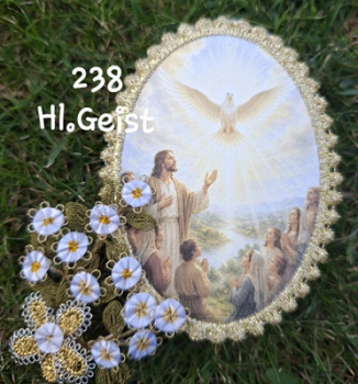 Heiligenbild  HB-CH-M238   Hl. Geist  mit Goldrand 52x72mm