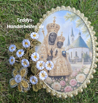 Heiligenbild  HB-CH-D244   Madonna  mit Goldrand 65x85mm