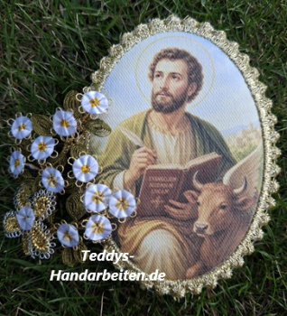 Heiligenbild  HB-CH-D245   Hl.Lukas  mit Goldrand  65x85mm