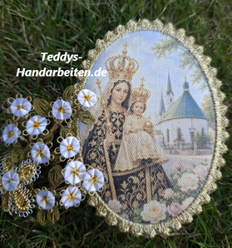 Heiligenbild  HB-CH-D248   Madonna mit Goldrand 65x85mm