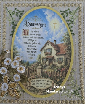 Heiligenbild  HB-CH-M287  Haussegen  (ohne Stickrand)  50x70mm