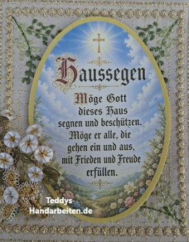 Heiligenbild  HB-CH-F288   Haussegen  (ohne Stickrand)  70x100mm