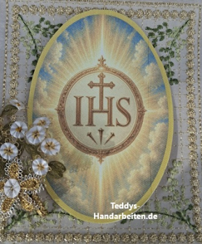 Heiligenbild  HB-CH-F294  IHS  (ohne Stickrand)  70x100mm
