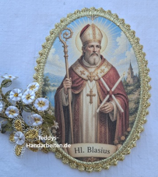 Heiligenbild  HB-CH-F311  Hl.Blasius  75x105mm