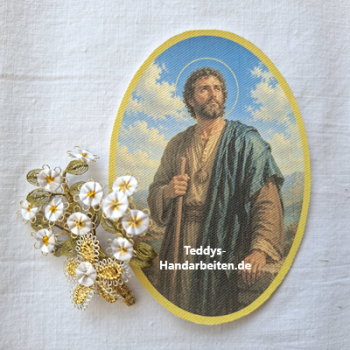 Heiligenbild  HB-CH-G353  Apostel Jakobus d. Jüngere   ohne Goldrand   40x55mm