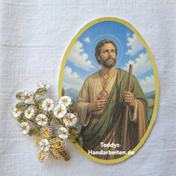 Heiligenbild  HB-CH-M354  Apostel  Judas Thaddäus    ohne Goldrand   50x70mm