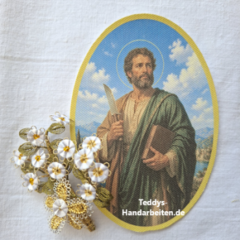 Heiligenbild  HB-CH-M356  Apostel Bartholomäus    ohne Goldrand   50x70mm