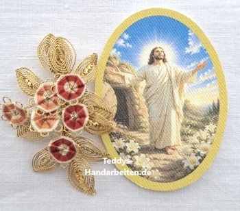 Heiligenbild  HB-CH-G363 Ostersonntag  ohne Goldrand 40x55mm