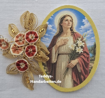 Heiligenbild  HB-CH-D368 Hl. Renate  ohne Goldrand 60x85mm