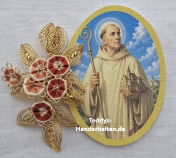 Heiligenbild  HB-CH-G369 Hl. Bernhard   ohne Goldrand   40x55mm