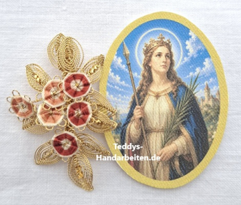 Heiligenbild  HB-CH-G370 Hl. Ursula   ohne Goldrand  40x55mm