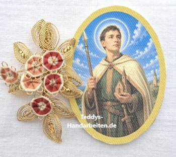 Heiligenbild  HB-CH-G375 Hl. Edmund   ohne Goldrand 40x55mm