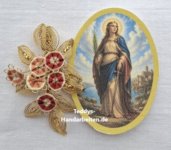 Heiligenbild  HB-CH-G379 Hl. Ursula   ohne Goldrand 60x85mm