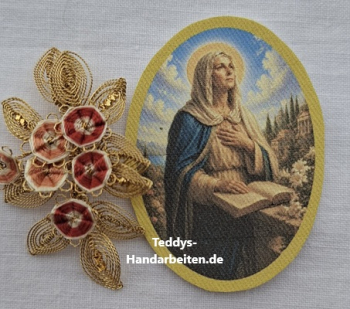 Heiligenbild  HB-CH-D381  Hl. Monika   ohne Goldrand 60x85mm