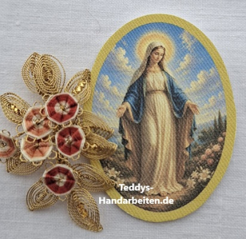 Heiligenbild  HB-CH-G383 Hl. Maria  (ohne Stickrand)  40x55mm