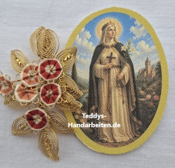 Heiligenbild  HB-CH-D388 Hl. Margit   (ohne Stickrand)  60x85mm
