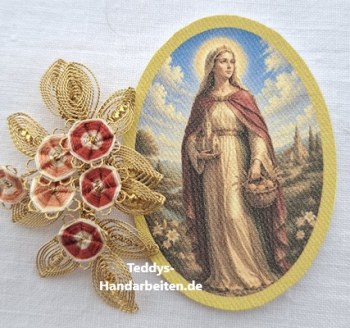 Heiligenbild  HB-CH-G390 Hl. Emma2  (ohne Stickrand)  40x55mm