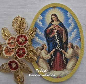 Heiligenbild  HB-CH-D395 Knotenlöserin  (ohne Stickrand)  60x85mm