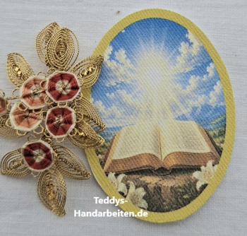 Heiligenbild  HB-CH-H397 Hl. Schrift  (ohne Stickrand)  30x45mm