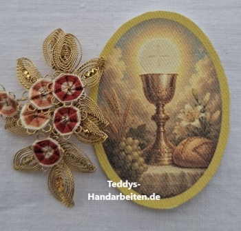 Heiligenbild  HB-CH-D399 Kelch  (ohne Stickrand)  60x85mm