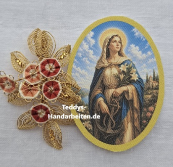 Heiligenbild  HB-CH-G400 Hl. Marianne  (ohne Stickrand)  40x55mm