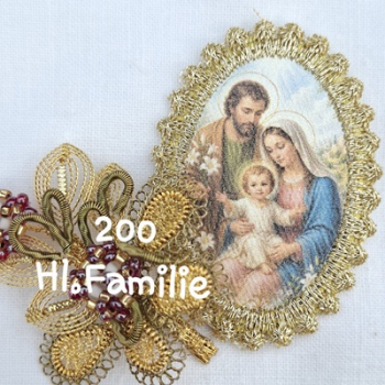Heiligenbild  HB-CH-H200  Hl. Familie  mit Goldrand  32x46mm