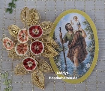 Heiligenbild  HB-CH-H202  Hl. Christopherus  (ohne Stickrand)  30x45mm