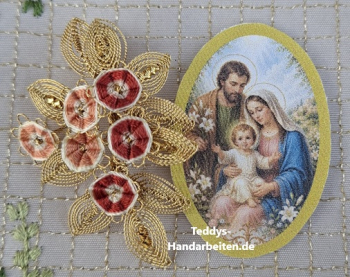 Heiligenbild  HB-CH-H210  Hl. Familie  (ohne Stickrand)  30x45mm