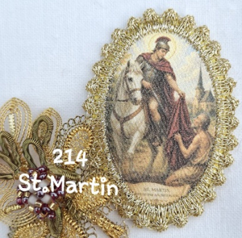 Heiligenbild  HB-CH-H214  St. Martin  mit Goldrand  32x46mm