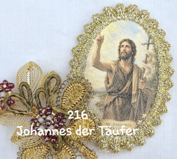 Heiligenbild  HB-CH-H216  Johannes der Täufer  mit Goldrand  32x46mm - Kopie