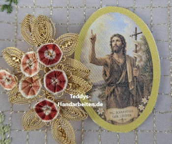 Heiligenbild  HB-CH-H216  Johannes der Täufer  (ohne Stickrand)  30x45mm