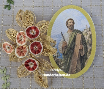 Heiligenbild  HB-CH-H217  Hl. Bartholomäus  (ohne Stickrand)  30x45mm