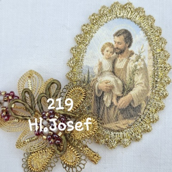 Heiligenbild  HB-CH-H219  Hl. Josef  mit Goldrand  32x46mm