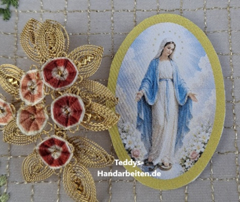 Heiligenbild  HB-CH-H221  Hl. Maria  (ohne Stickrand)  30x45mm
