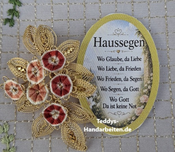 Heiligenbild  HB-CH-H227   Haussegen  (ohne Stickrand)  30x45mm