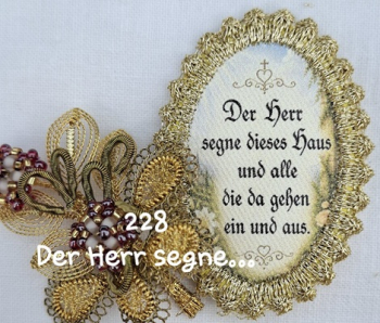 Heiligenbild  HB-CH-H228  Der Herr segne....  mit Goldrand  32x46mm