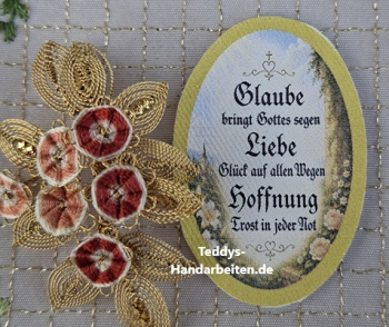 Heiligenbild  HB-CH-H231  Glaube,Liebe,Hoffnung  (ohne Stickrand)  30x45mm