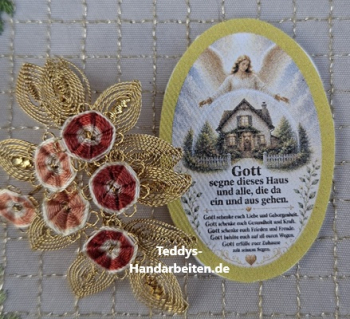 Heiligenbild  HB-CH-H235  Herr segne dieses Haus  (ohne Stickrand)  30x45mm