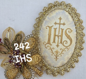 Heiligenbild  HB-CH-H242  IHS  mit Goldrand  32x46mm