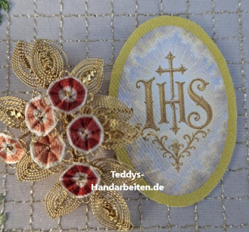 Heiligenbild  HB-CH-H242  IHS  (ohne Stickrand)  30x45mm