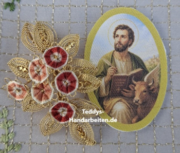 Heiligenbild  HB-CH-H245  Hl. Lukas  (ohne Stickrand)  30x45mm