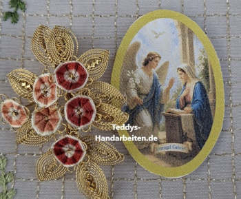 Heiligenbild  HB-CH-H253  Erzengel Gabriel  (ohne Stickrand)  30x45mm