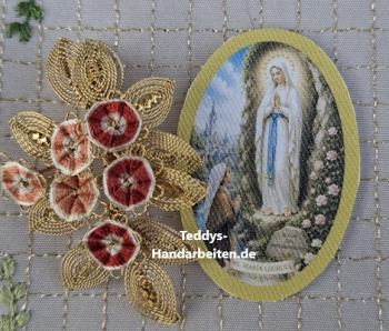 Heiligenbild  HB-CH-H267  Madonna v. Lourdes   ohne Stickrand 30x45mm