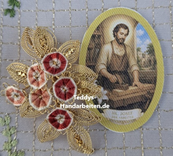 Heiligenbild  HB-CH-H269  Hl. Josef  ohne Stickrand 30x45mm