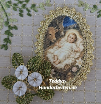 Heiligenbild  HB-CH-H271 Jesukindl  mit Goldrand  32x46mm