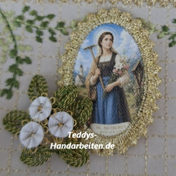 Heiligenbild  HB-CH-H273  Hl. Notburga  mit Goldrand  32x46mm - Kopie