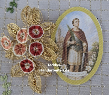 Heiligenbild  HB-CH-H276  Hl. Maximilian   ohne Stickrand 30x45mm