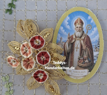 Heiligenbild  HB-CH-H283  Hl.Nikolaus   ohne Stickrand 30x45mm