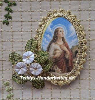 Heiligenbild  HB-CH-H284  Hl. Maria Magdalena  mit Goldrand  32x46mm