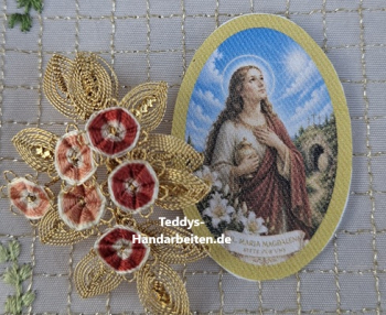 Heiligenbild  HB-CH-H284  Hl. Maria Magdalena  ohne Stickrand 30x45mm